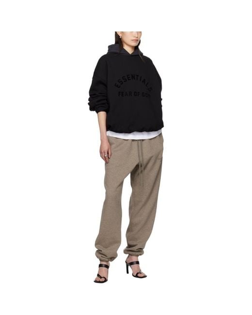 Fear Of God Black Nylon Fleece Hoodie for men