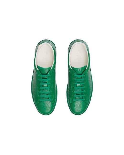 Gucci Green Ace Series G Printing Sports Shoe for men