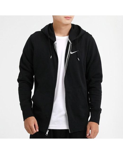 Nike Black Full-Length Zipper Jacket for men