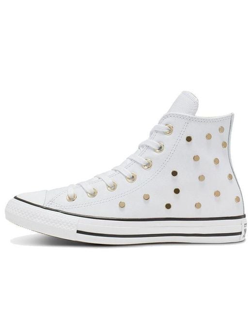 Converse White (Wmns) Chuck Taylor All Star Studs High Top Leather Spot Rivet