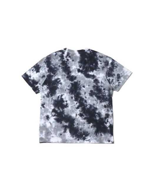 Nike Blue Sportswear Sports Loose Tie Dye Printing Round Neck Short Sleeve for men