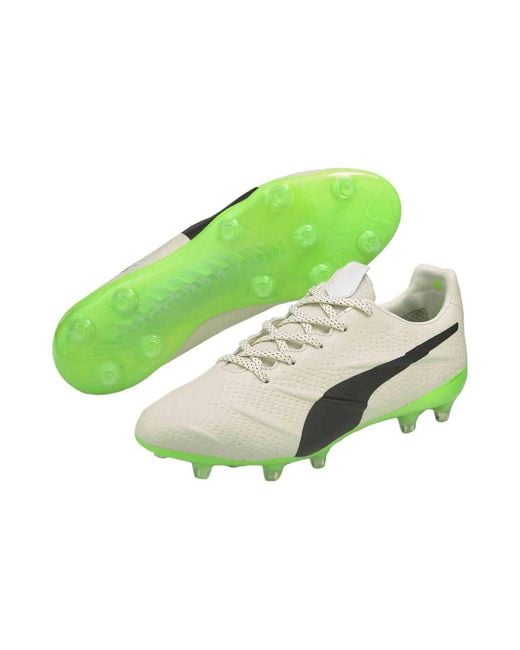 PUMA Green King Platinum 21 Vegan Fg Ag 'Ivory Glow Glare' for men