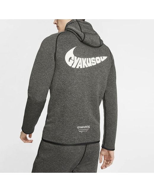 Nike Gray X Gyakusou Crossover Sports Hooded Casual Long Sleeves Knit for men