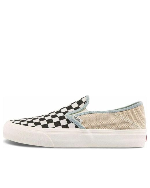 Vans White Slip-On Sf Stylish Casual Skate Shoes Grid for men