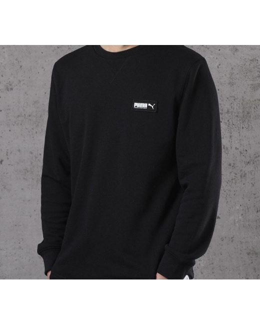 PUMA Blue Logo Round Neck Pullover for men