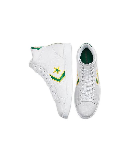 Converse White Pro Leather Mid 'Boston Celtics' for men