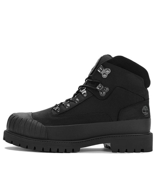 Timberland Black Heritage Rubber-toe Hiking Boots for men