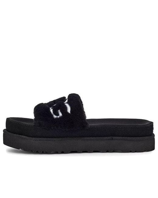 Ugg Blue (Wmns) Laton Fur Slide Slippers
