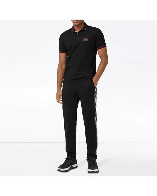 Burberry Black Short Sleeves Polo Shirt for men