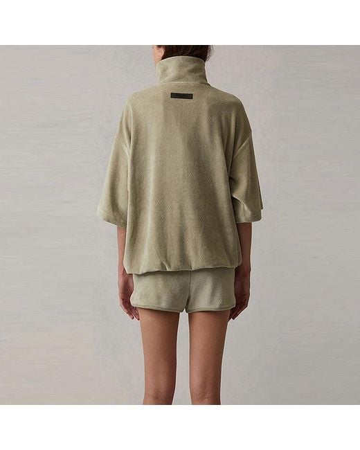 Fear Of God Natural (Wmns) Ss22 Velour Mockneck Pullover 'Sea Foam'