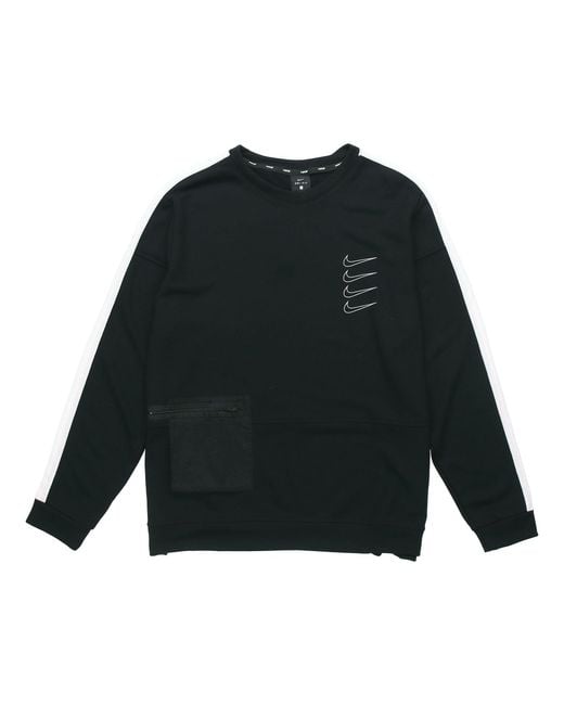 Nike Black Dri-Fit Logo Knit Quick Dry Training Pullover for men