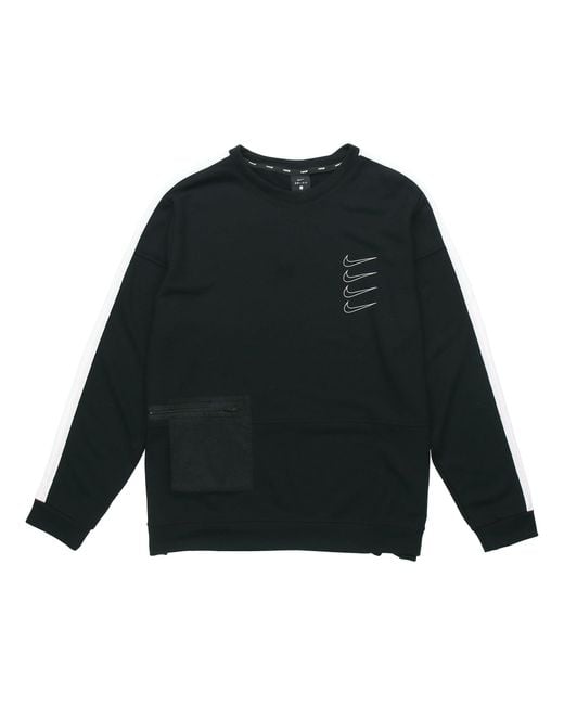 Nike Black Dri-Fit Logo Knit Quick Dry Training Pullover for men