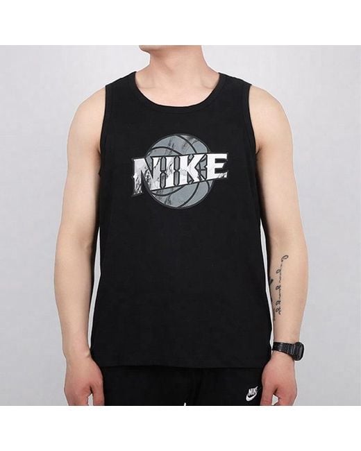Nike Blue Basketball Printing Pattern Sleeveless Vest for men