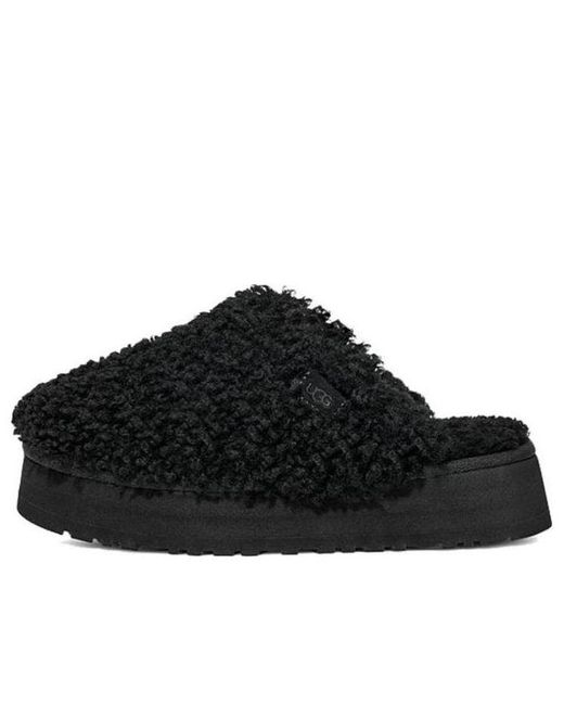 Ugg Black Maxi Curly Platform Slippers