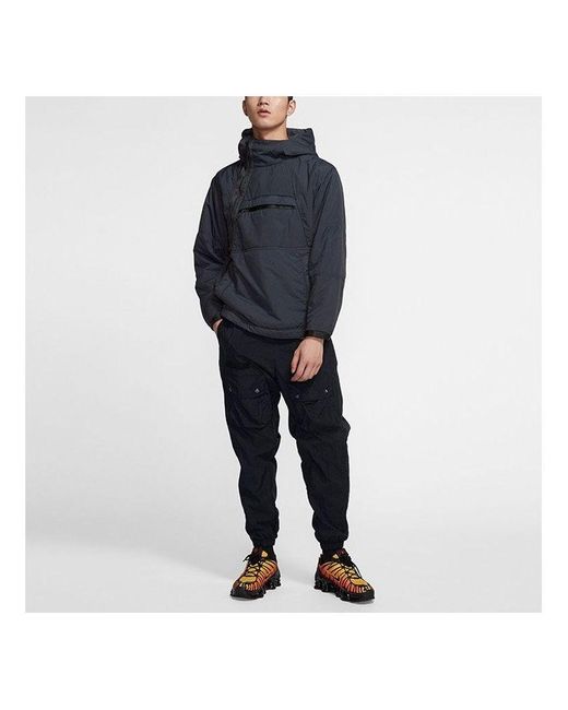 Nike Blue Sportswear Tech Pack Solid Color Stay Warm Hooded Sports Padded Jacket for men