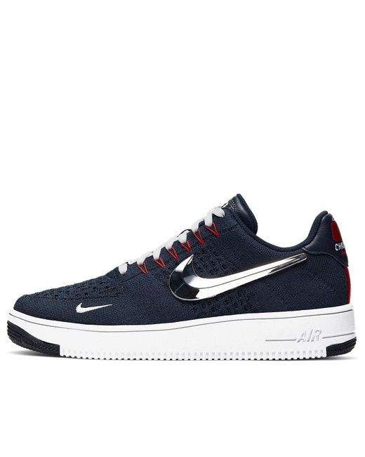 Nike Blue Patriots X Air Force 1 Low Ultra Flyknit for men