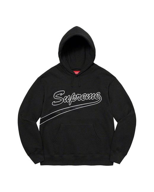 Supreme Black Tail Hooded Sweatshirt for men