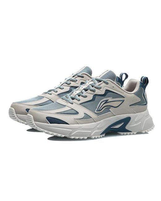 Li-ning Blue Retro Running Shoes for men
