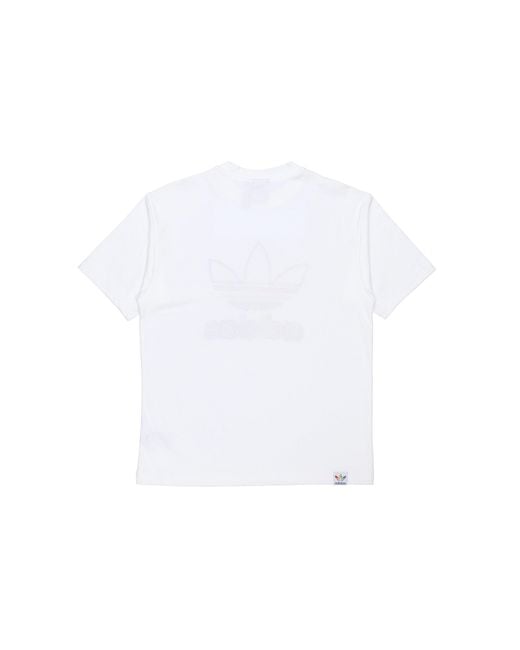 Adidas White Originals Pride Tee Logo Short Sleeve for men