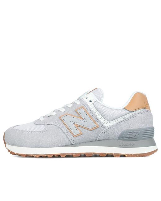 New Balance White 574 'Rain Cloud Maple' for men