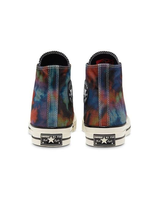 Converse Blue Chuck 70 High 'Tie Dye Plaid' for men