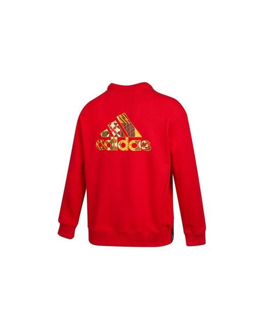 Adidas Mufc Cny Cr Swt Limited Embroidered Manchester United Soccer/Football Sports Pullover for men