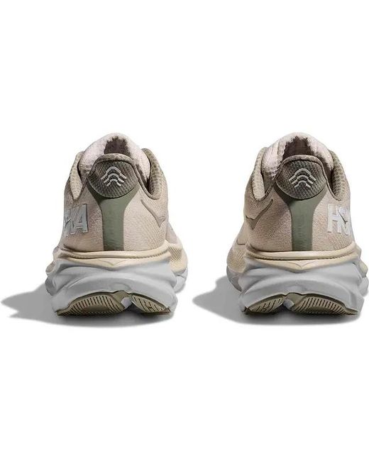 Hoka One One White Clifton 9 'Oat Milk Barley' for men