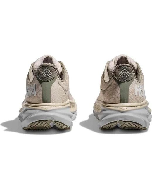 Hoka One One White Clifton 9 'Oat Milk Barley' for men