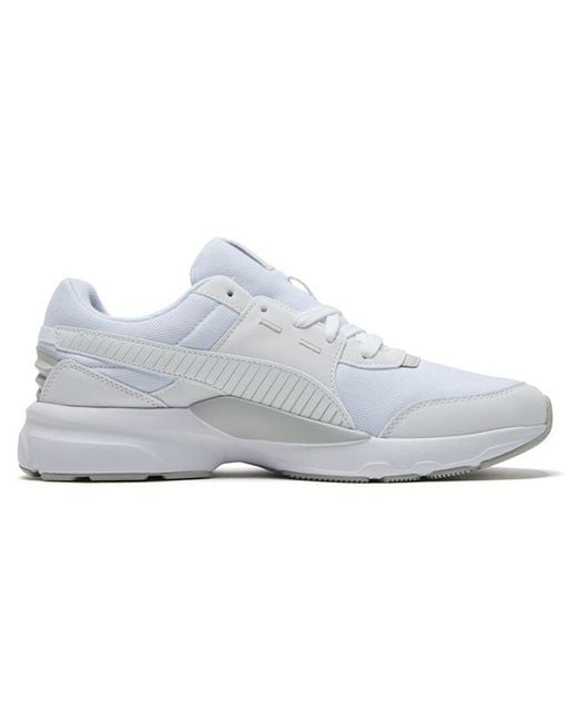 PUMA White Future Runner Low Running Shoes for men