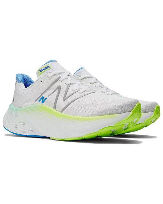 New Balance White Fresh Foam X More V4 Running Shoe