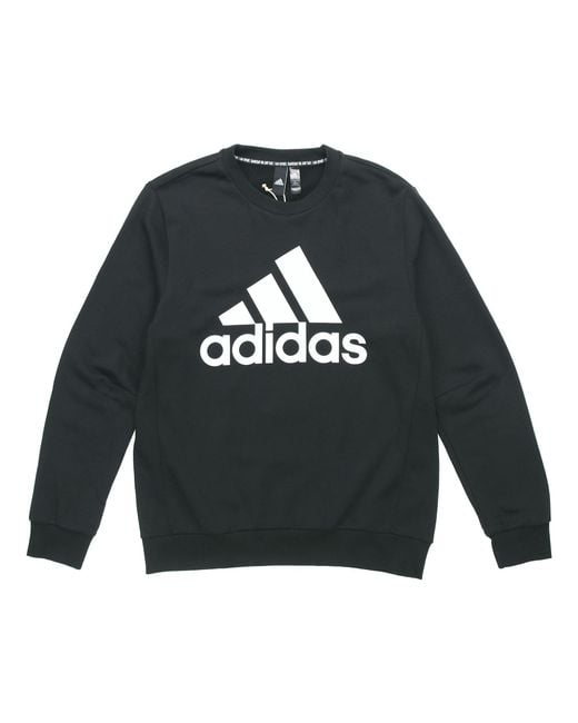 Adidas Blue Mh Bos Crew Ft Round Neck Pullover for men