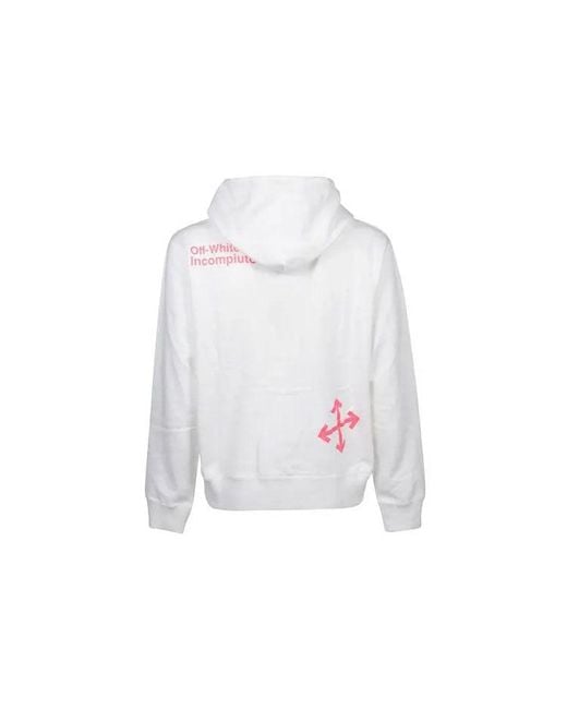 Off-White c/o Virgil Abloh White Arrows Sketch Cotton Loose Normal Fit Sweater for men