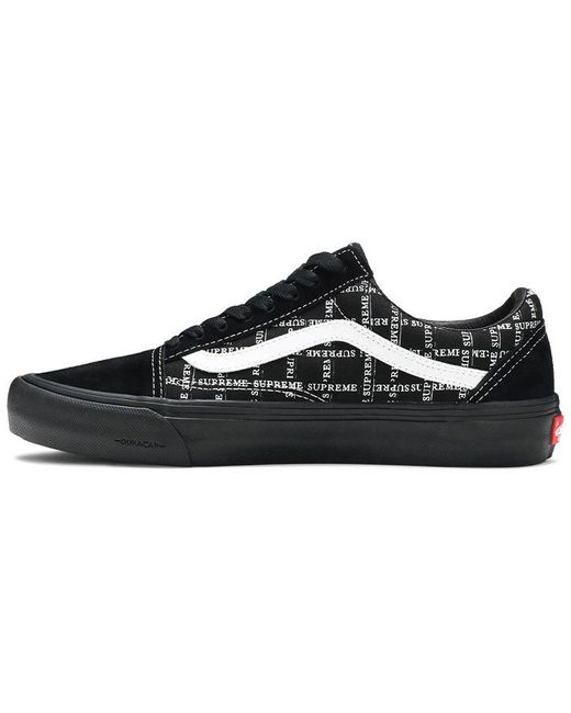 Vans Black Supreme X Old Skool Pro 'Logo Pattern for men