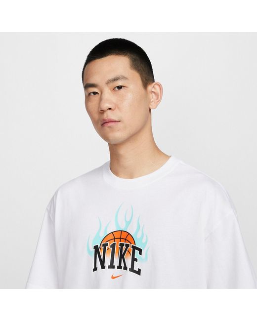 Nike White Graphic T-Shirt for men