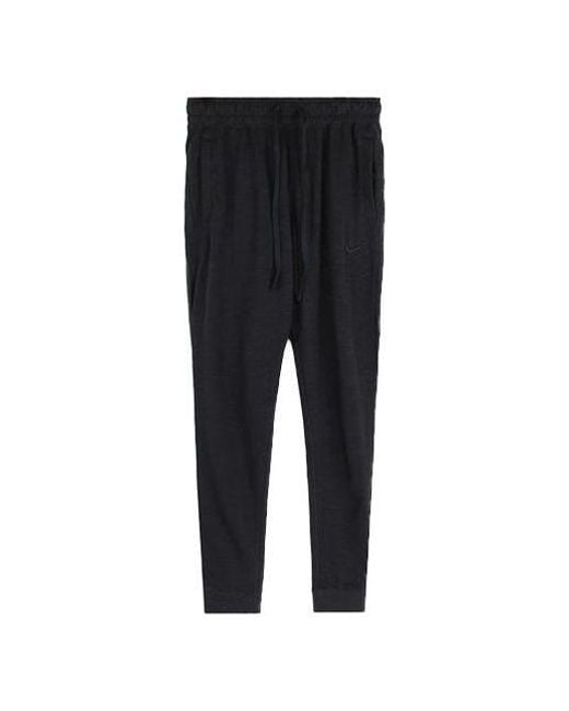Nike Black Sportswear Dual Drawstring Sports Long Pants for men