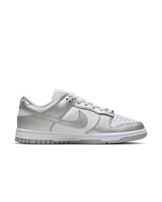 Nike White (Wmns) Dunk Low 'Metallic'