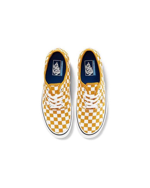 Vans Yellow Authentic Sf 'Checkerboard for men