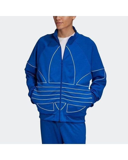 Adidas Blue Originalsb Tf Turf Out Ply Tt Casual Minimalistic Stand Collar Zipper Sports Jacket for men
