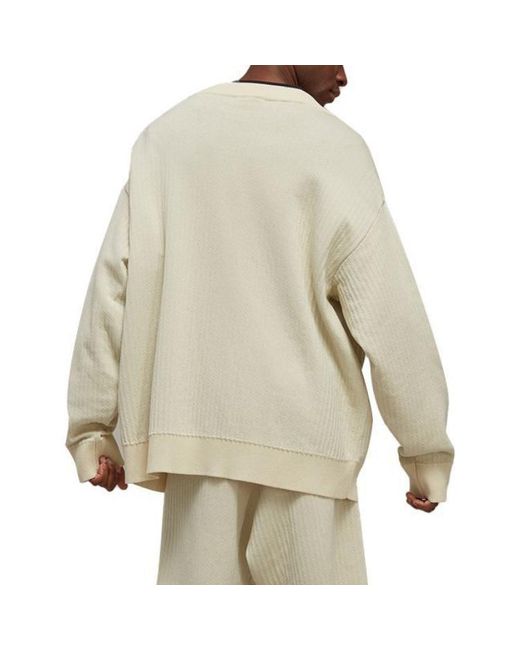 Adidas Natural Y-3 Logo Knit Cardigan 'Off'