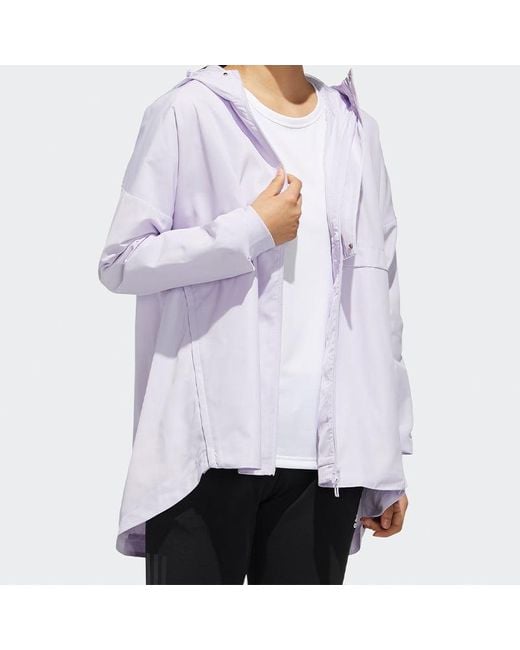 Adidas Purple (Wmns) Wb Logo Printing Hooded Jacket