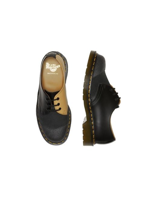 Dr. Martens Black 1461 Reverse Tan'