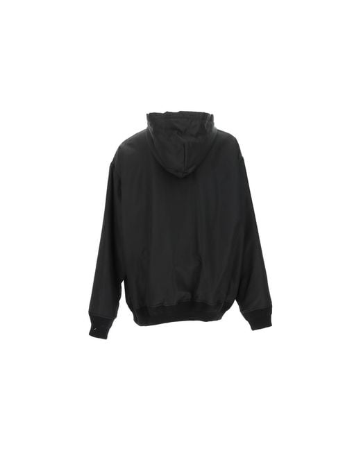 Balenciaga Black 3B Sports Icon Padded Zip-Up Hoodie