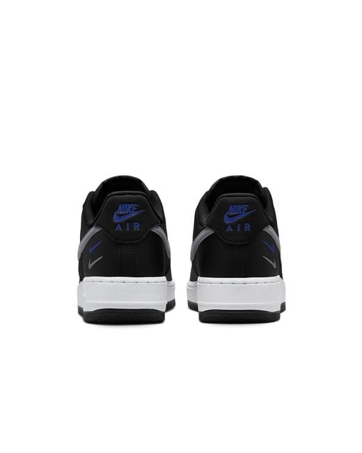 Nike Black Air Force 1 Low '07 'Double Swoosh Racer' for men