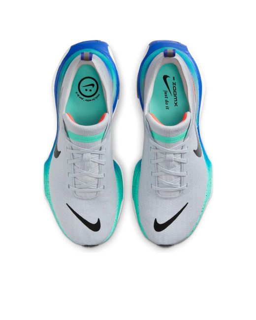 Nike Blue Zoomx Invincible 3 'Pure Platinum Bright Mango Cool Mint' for men