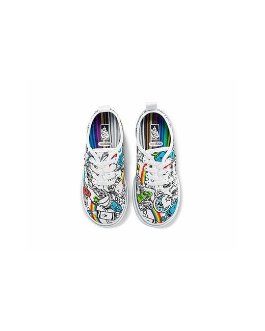 Vans Blue (Td) Crayola X Authentic Elastic Lace 'Sketch Your Way' for men
