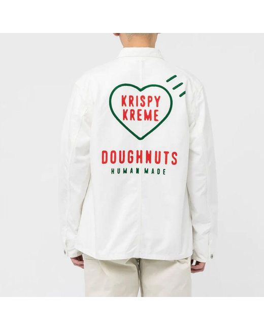 Human Made White X Krispy Kreme Factory Jacket for men