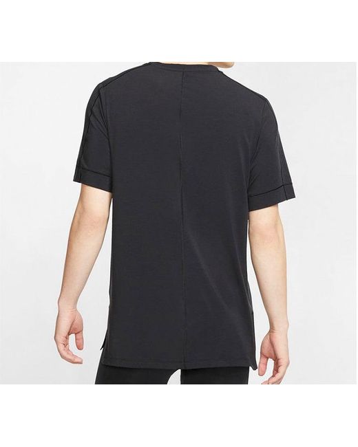 Nike Blue As Nk Dry Top Ss Yoga for men