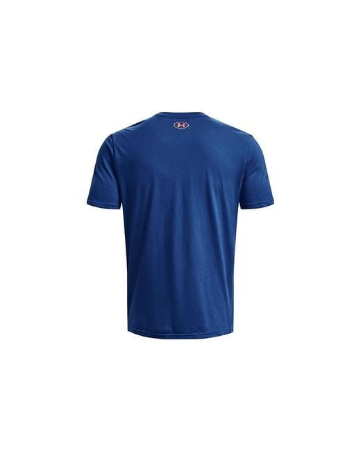 Under Armour Blue Project Rock Brahma Bull Short Sleeve T-Shirt for men