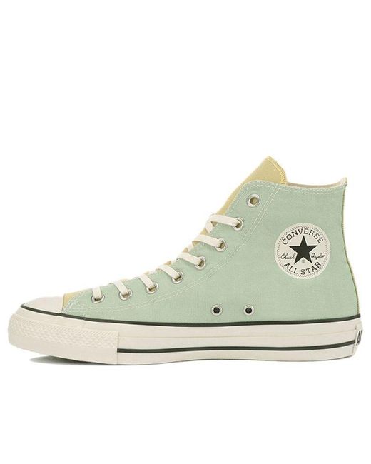 Converse White Chuck Taylor All Star Hi High Top Casual Canvas Shoe Blue Japanese Version