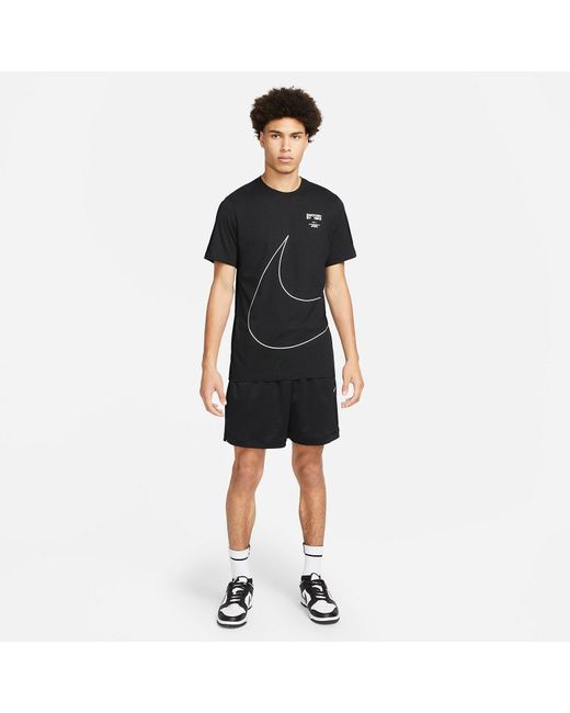 Nike Black Sportswear Swoosh T-Shirt for men